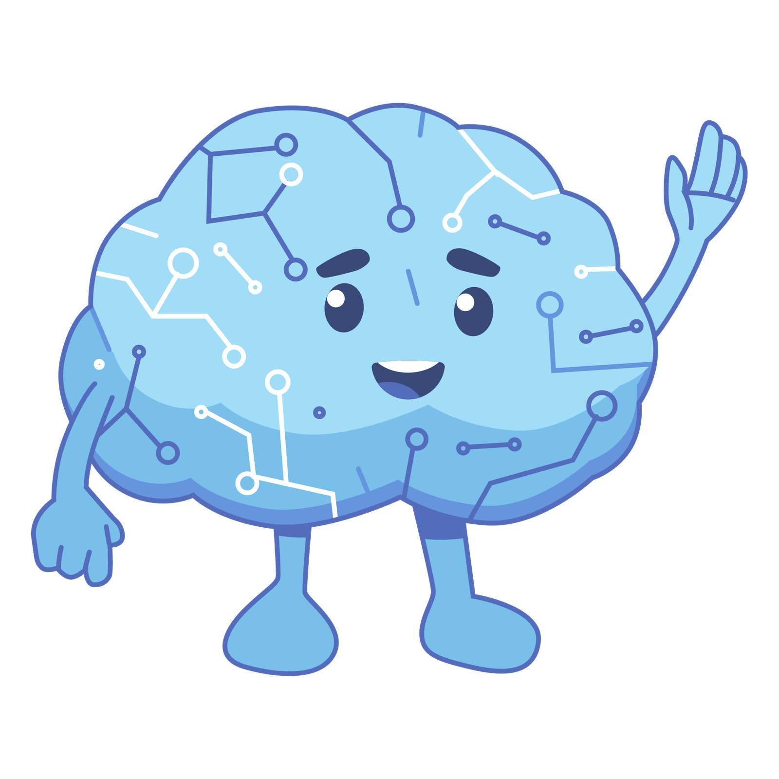 Cute Artificial Inteligent Brain Illustration-01