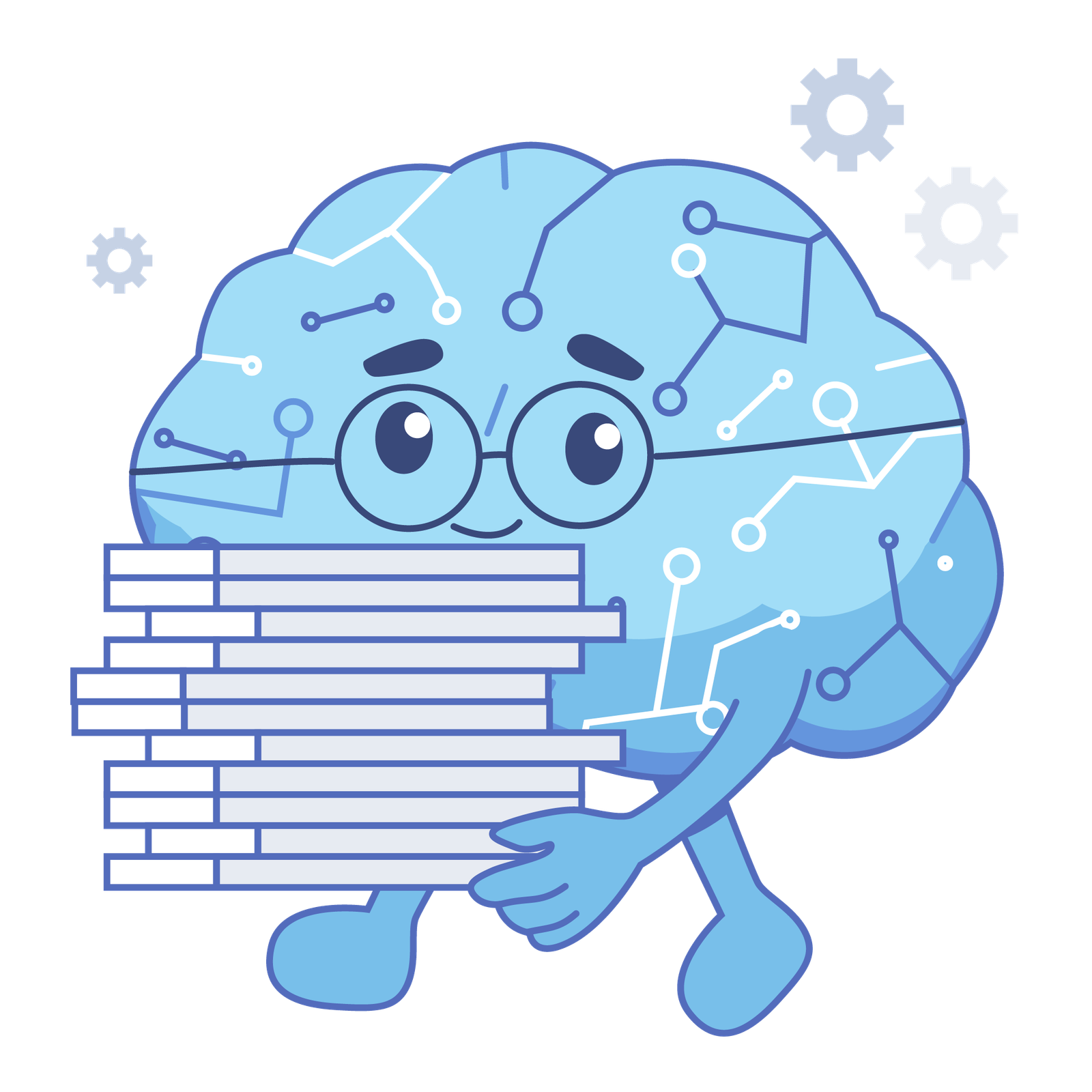 Cute Artificial Inteligent Brain Illustration-10
