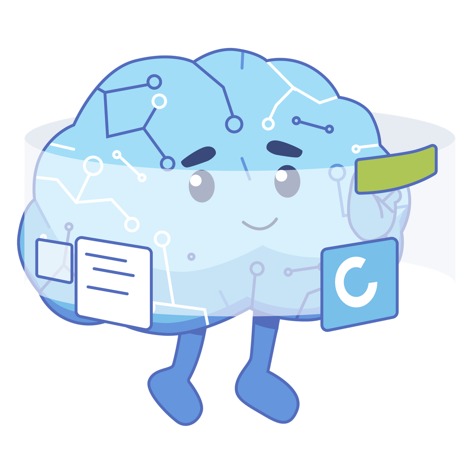 Cute Artificial Inteligent Brain Illustration-12