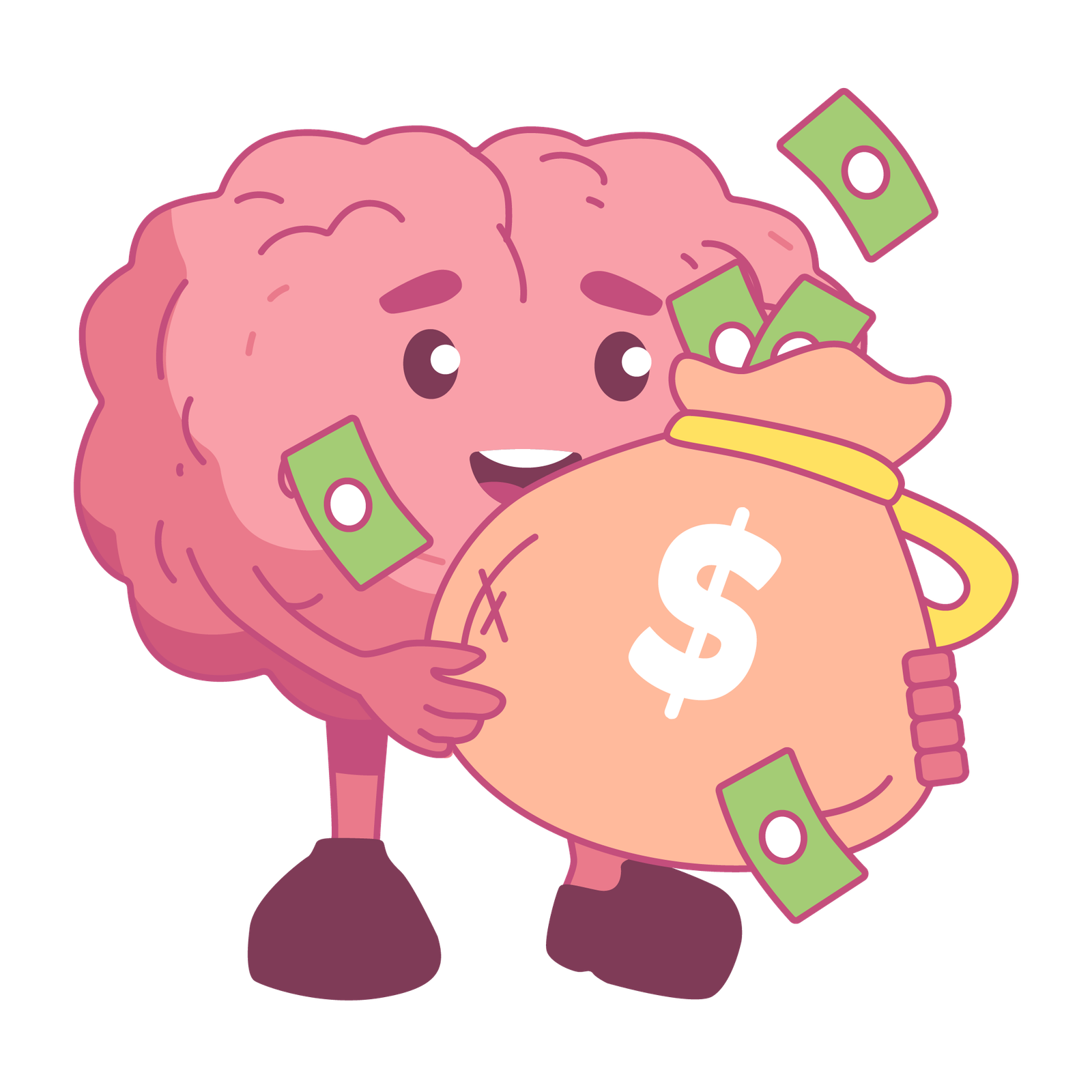 Cute Business Brain Illustration-11